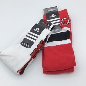 Adidas NJ Devils crew socks 2 pair bundle